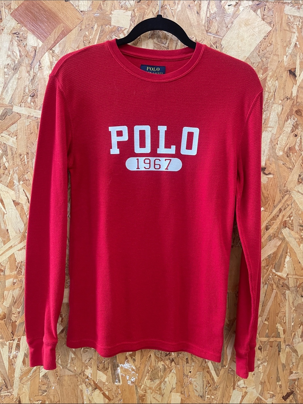 Polo by Ralph Lauren Red Waffle Knit Sleepwear Top